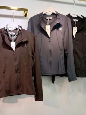 ALO Yoga Women's Zip-Front Utility Jacket - Charcoal, Brown, Black